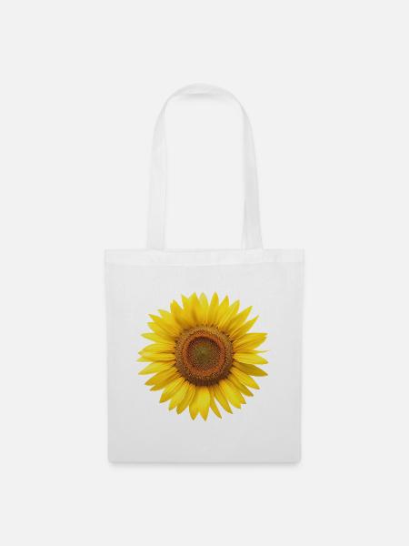 Sonnenblume - Stoffbeutel - Weiß