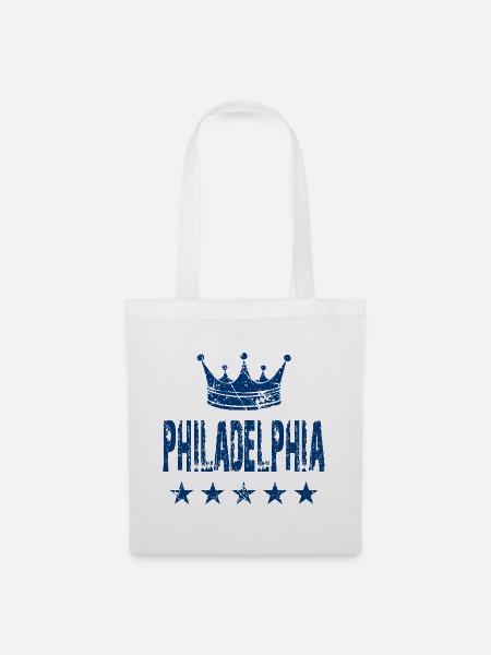 Philadelphia Krone Sterne - Stoffbeutel - Weiß