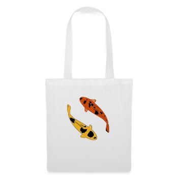 carpe koi - Sac en tissu - blanc - Dos