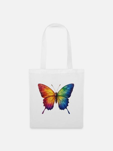 Schmetterling - Stoffbeutel - Weiß