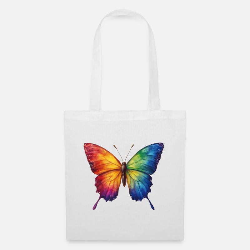 Schmetterling - Stoffbeutel - Weiß
