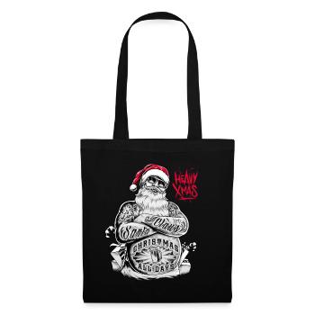 Xmas-Heavy - RAHMENLOS Design Geschenk - Stoffbeutel - Schwarz - Vorne