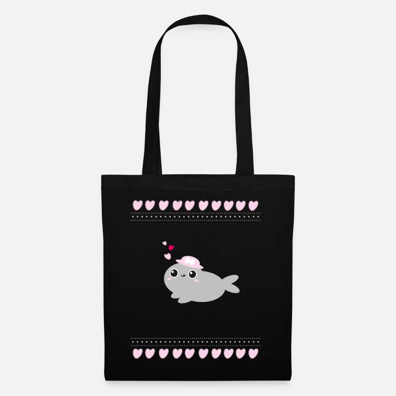 Robbe - Stoffbeutel - Schwarz