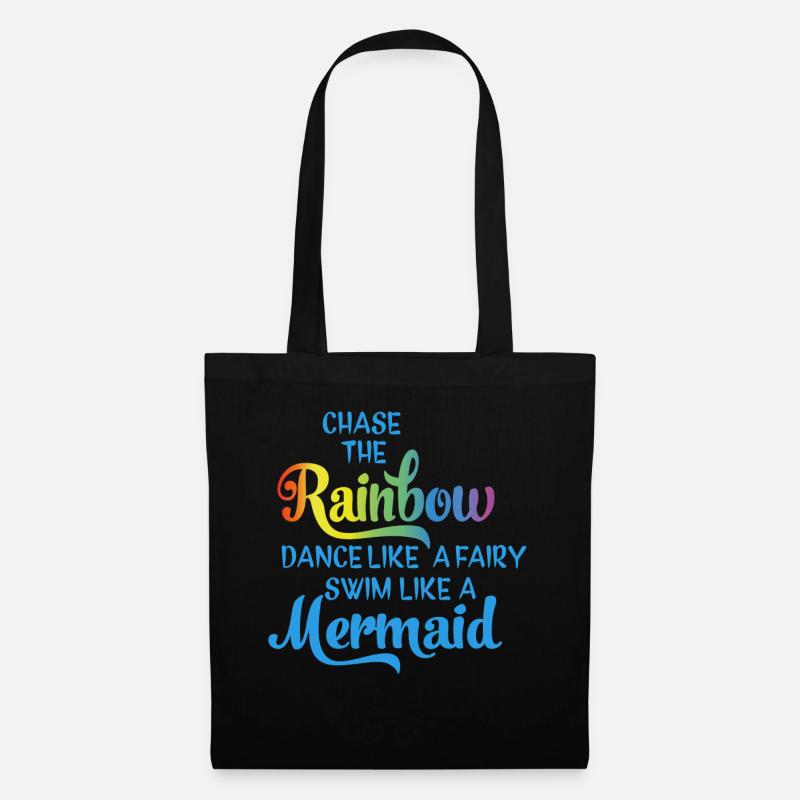 Folge dem Regenbogen - Stoffbeutel - Schwarz