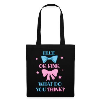 Baby Gender Reveal Party - Sac en tissu - noir - Devant