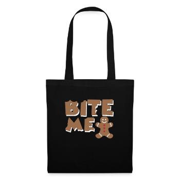 bite me - Stoffbeutel - Schwarz - Vorne