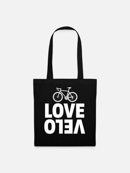 Vélo Amour Vélo - Sac en tissu - noir