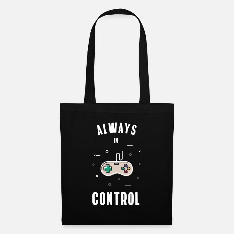 controller game rétro ordinateur play pc nerd gaming - Sac en tissu - noir