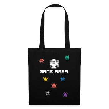 zone de jeu pixel nerd pc konsole retro gamer Monste - Sac en tissu - noir - Devant