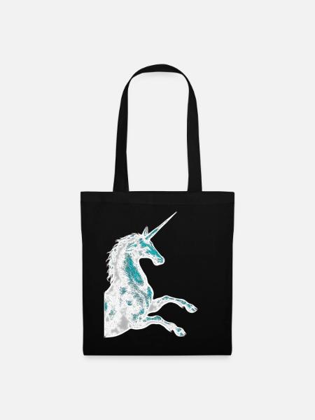 Einhorn Magie / Unicorn Spirit - Stoffbeutel - Schwarz
