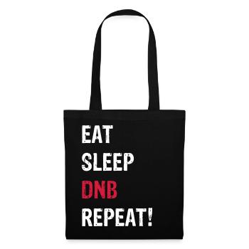 EAT SLEEP DNB REPEAT! BLACK - Tote Bag - black - Front
