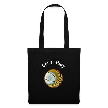 Basketball Shirt - Let's Play Basketball - Tote Bag - black - Front