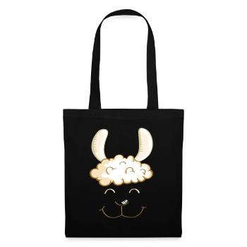 Funny Lama Face - Head - Llamas - Gift - Tote Bag - black - Front