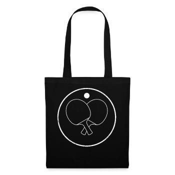 Tischtennis Symbol - Stoffbeutel - Schwarz - Vorne