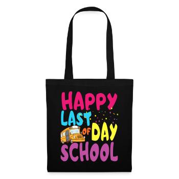 Joyeux dernier jour d'école - Sac en tissu - noir - Devant