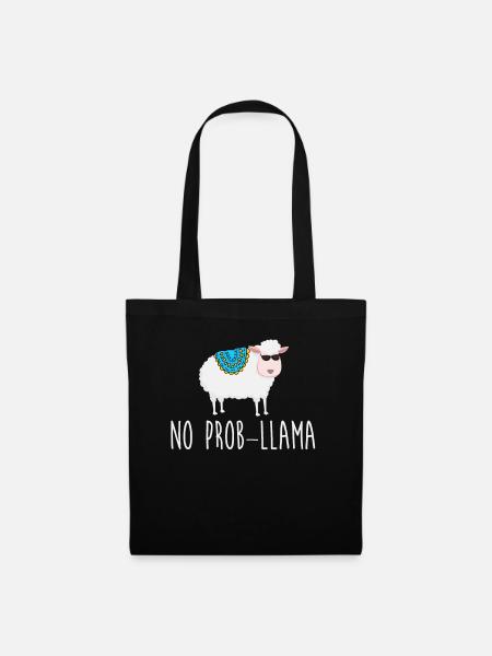No Prob LLama - Stoffbeutel - Schwarz