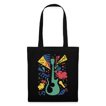 Symphonie de guitare colorée - Sac en tissu - noir - Devant