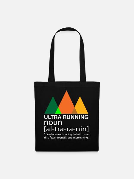 Ultra Running Running Shirt & Gift - Tote Bag - black