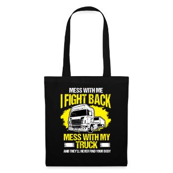 Occupation road truck Trucker driver driving highway - Tote Bag - black - Front