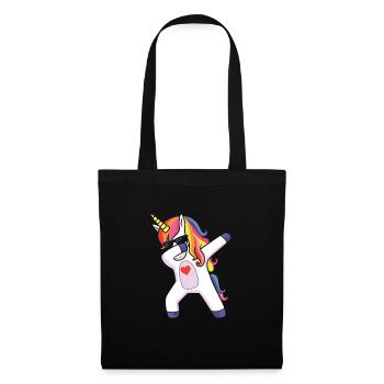 Dapping de lunettes de soleil licorne et cœur - Sac en tissu - noir - Devant