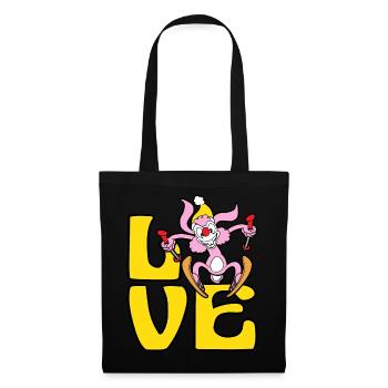 Rabbit hare skier skiing winter sport snow - Tote Bag - black - Front