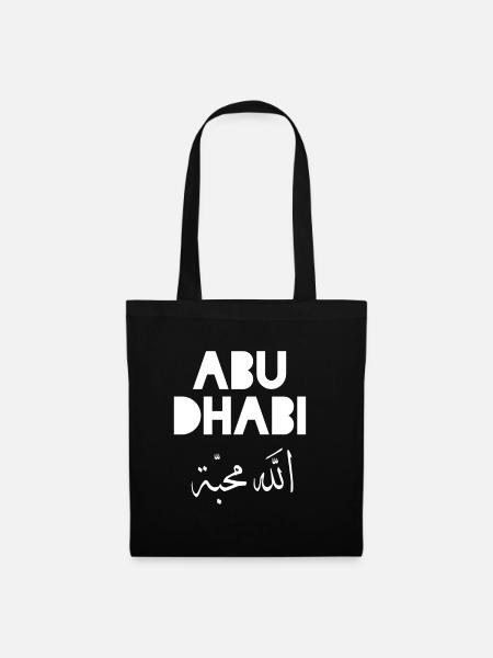 Abu Dhabi vereinigte Arabische Emirate Souvenir  - Stoffbeutel - Schwarz
