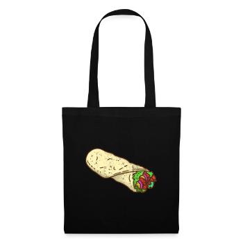 Döner Kebab Lammfleisch Lahmacun Geschenk - Stoffbeutel - Schwarz - Vorne