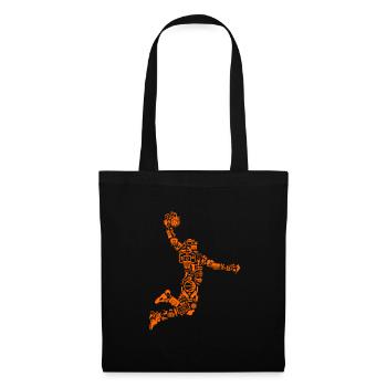 Joueur de basket - Sac en tissu - noir - Devant