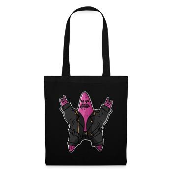Rock 'n' Roll Seestern Meer Marine Star Geschenk - Stoffbeutel - Schwarz - Vorne
