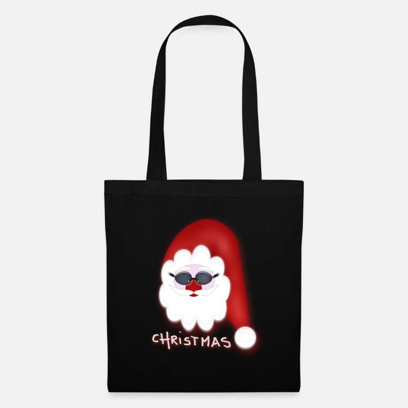 Christmas - cooler Weihnachtsmann - Stoffbeutel - Schwarz