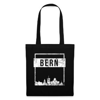 Skyline de Berne - Sac en tissu - noir - Devant