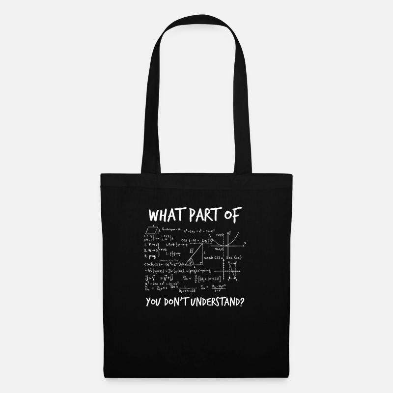 Math math calculate numbers algebra formula - Tote Bag - black