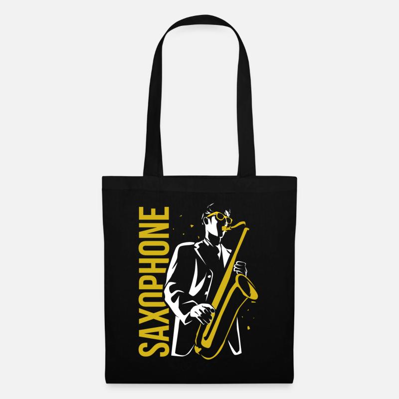 Saxophon - Stoffbeutel - Schwarz