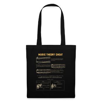 MUSIC: Music Theory Graphic - Tote Bag - black - Front