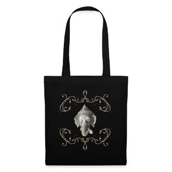 Éléphant hindou dieu ganesh - Sac en tissu - noir - Devant
