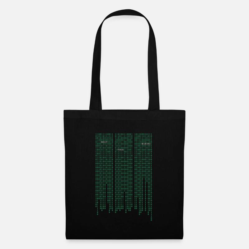 Matrix code - Stoffbeutel - Schwarz