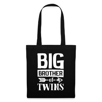 Big brother of twins print - Tote Bag - black - Front