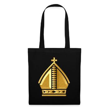 Pape Couronne - Sac en tissu - noir - Devant