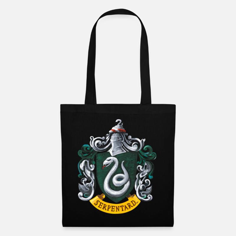 Harry Potter Emblem Slytherin Malerei - Stoffbeutel - Schwarz