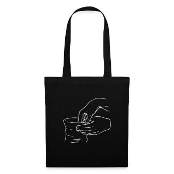 Töpferei Töpferin Geschenk - Stoffbeutel - Schwarz - Vorne