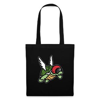 tortue - Sac en tissu - noir - Devant