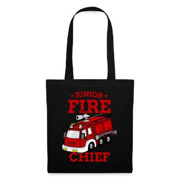 Junior Fire Chief Fire Department Kids Gift - Tote Bag - black - Front