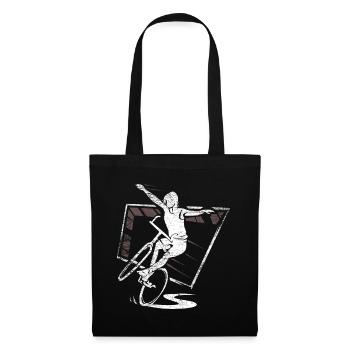 Cadeau de gymnastique vélo art - Sac en tissu - noir - Devant