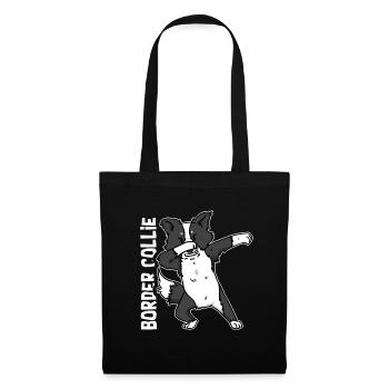 Border Collie - Sac en tissu - noir - Devant