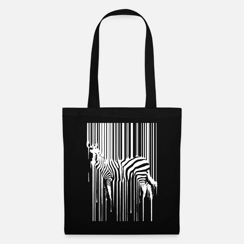 Zebra - Stoffbeutel - Schwarz