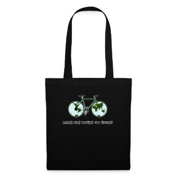 Worldwide Biking - Planet and Bike Bike Velo - Tote Bag - black - Front