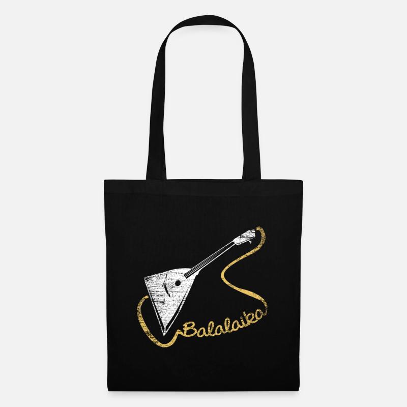 Balalaika Geschenk - Stoffbeutel - Schwarz