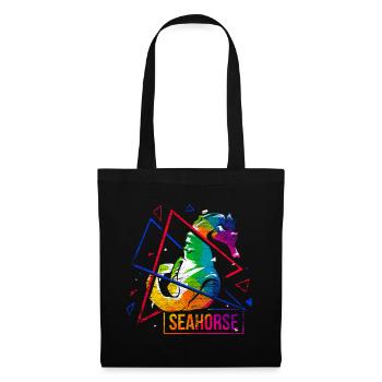 Seahorse polygon gift - Tote Bag - black - Front
