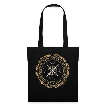Compas nordique Vegvisir Thor Odin - Sac en tissu - noir - Devant