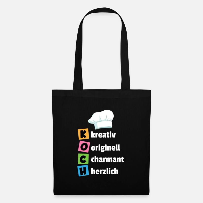 Chef - creative, original, charming, cordial - Tote Bag - black